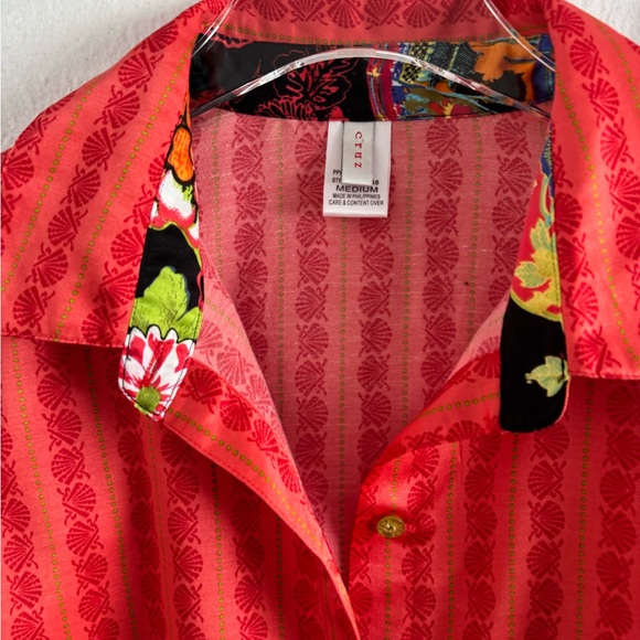 CRUZ NATORI SATIN PAJAMAS PANT SHIRT SET SZ M - Picture 6 of 8